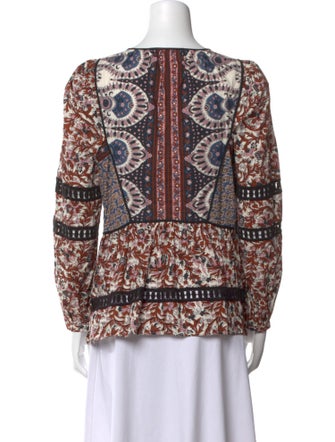 Sea New York Printed Scoop Neck Blouse