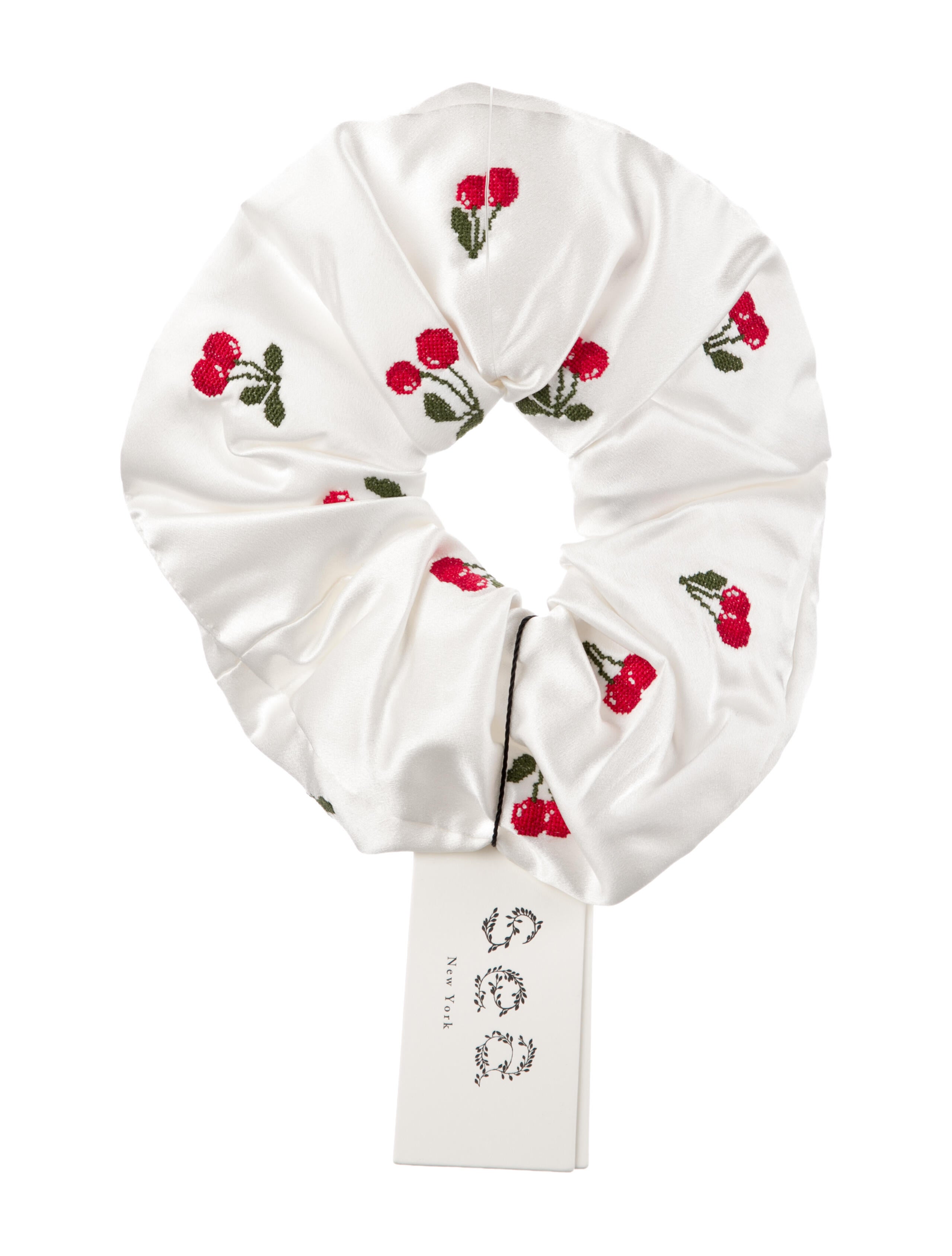 Sea New York Cherry Print Hair Scrunchy w/Tags