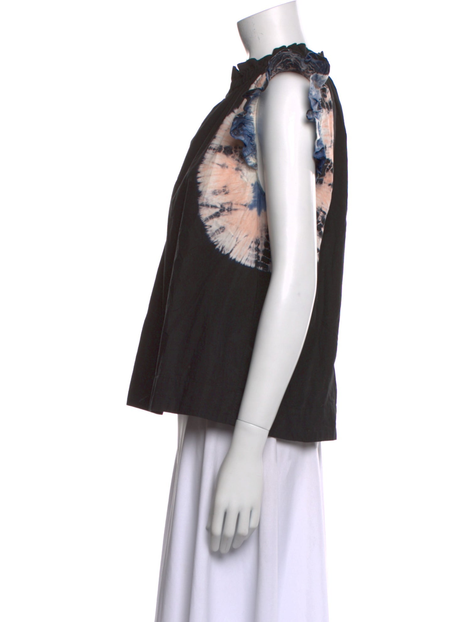 Sea New York Mock Neck Short Sleeve Blouse