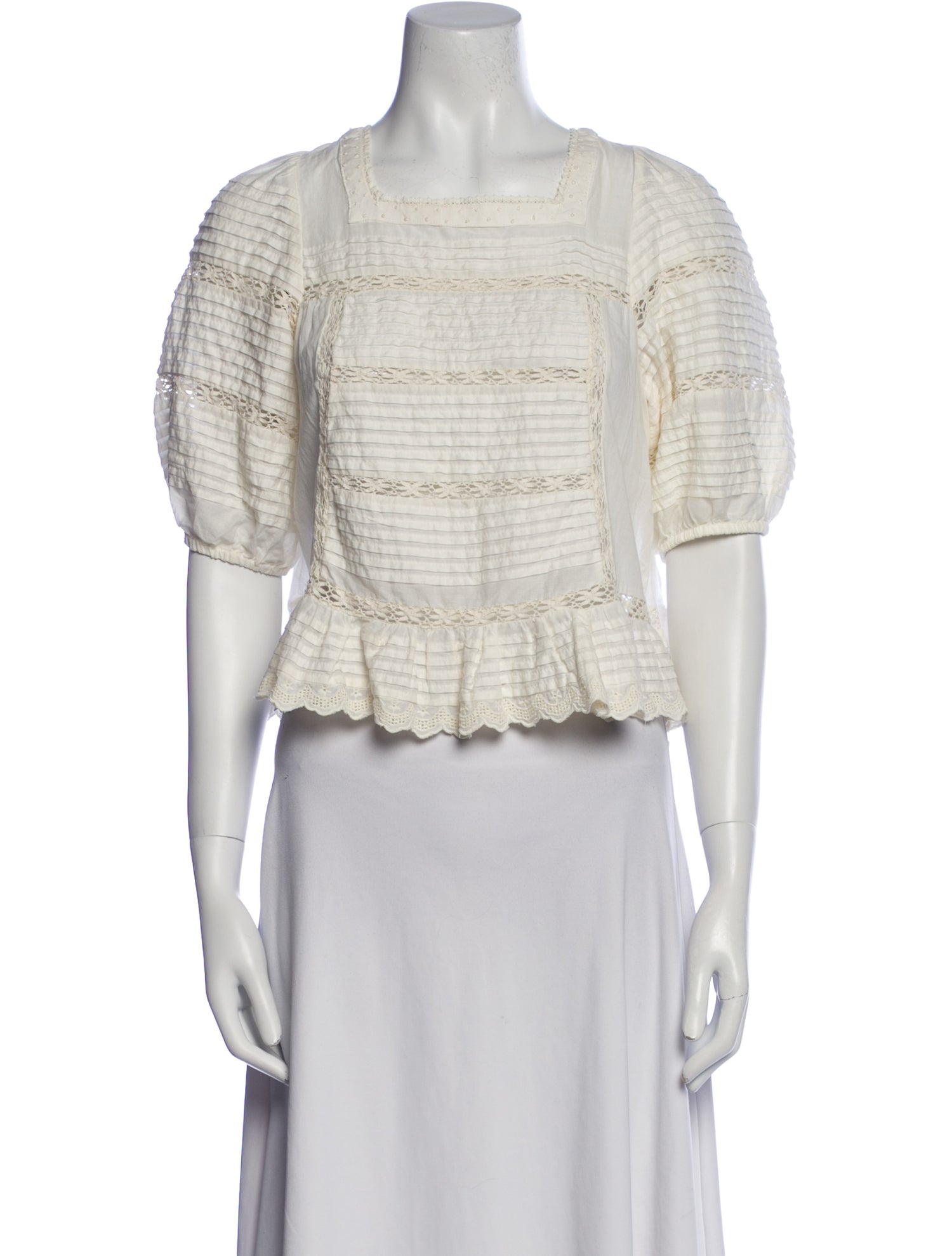 Sea New York Plaid Print Square Neckline Crop Top