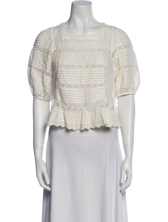 Sea New York Plaid Print Square Neckline Crop Top