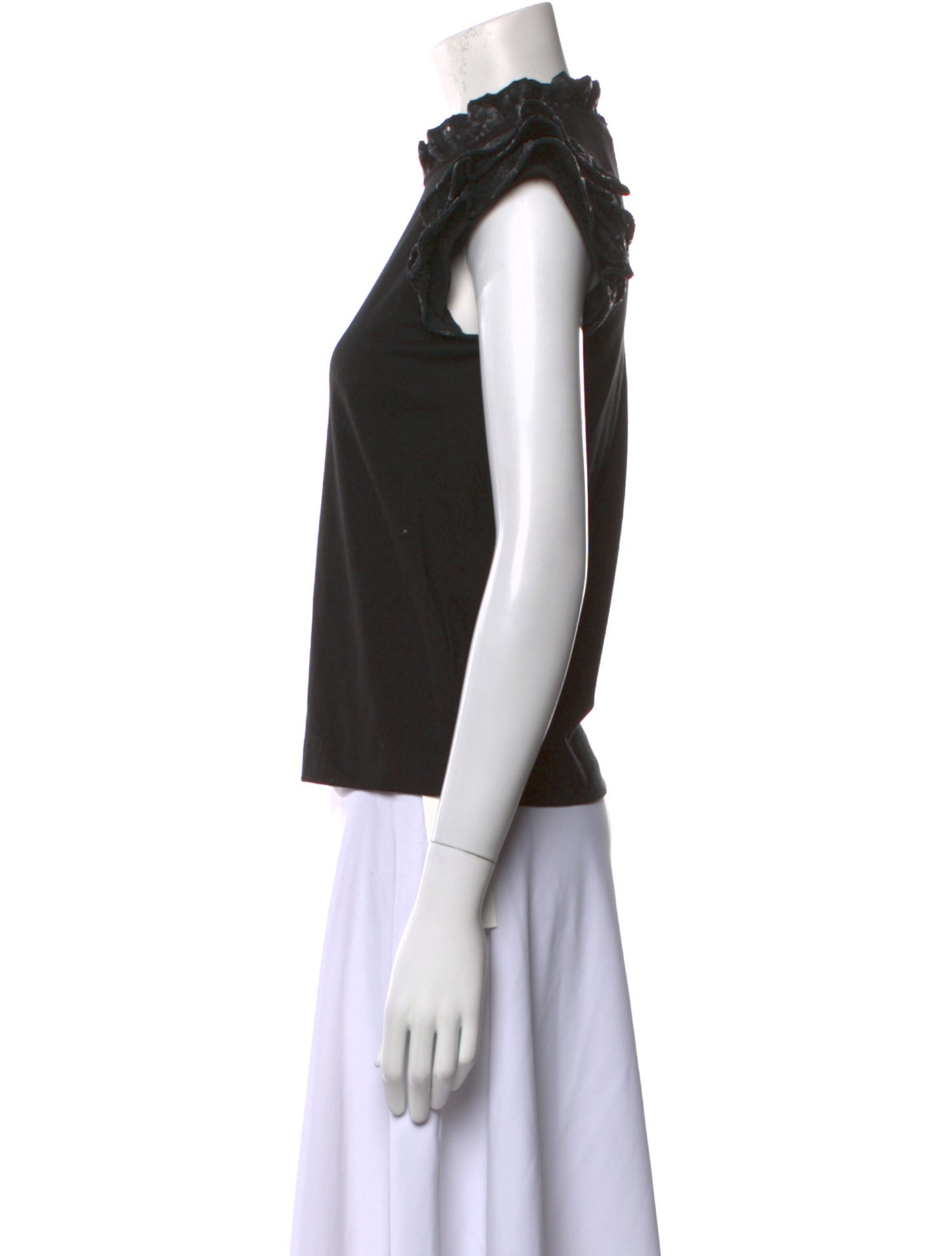 Sea New York Mock Neck Short Sleeve Top