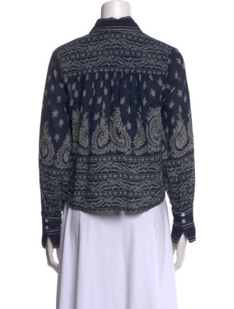 Sea New York Printed Long Sleeve Crop Top