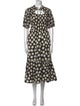 Sea New York Polka Dot Print Midi Length Dress