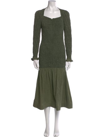 Sea New York Square Neckline Midi Length Dress