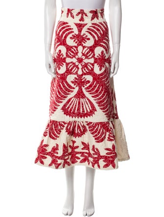 Sea New York Floral Print Midi Length Skirt