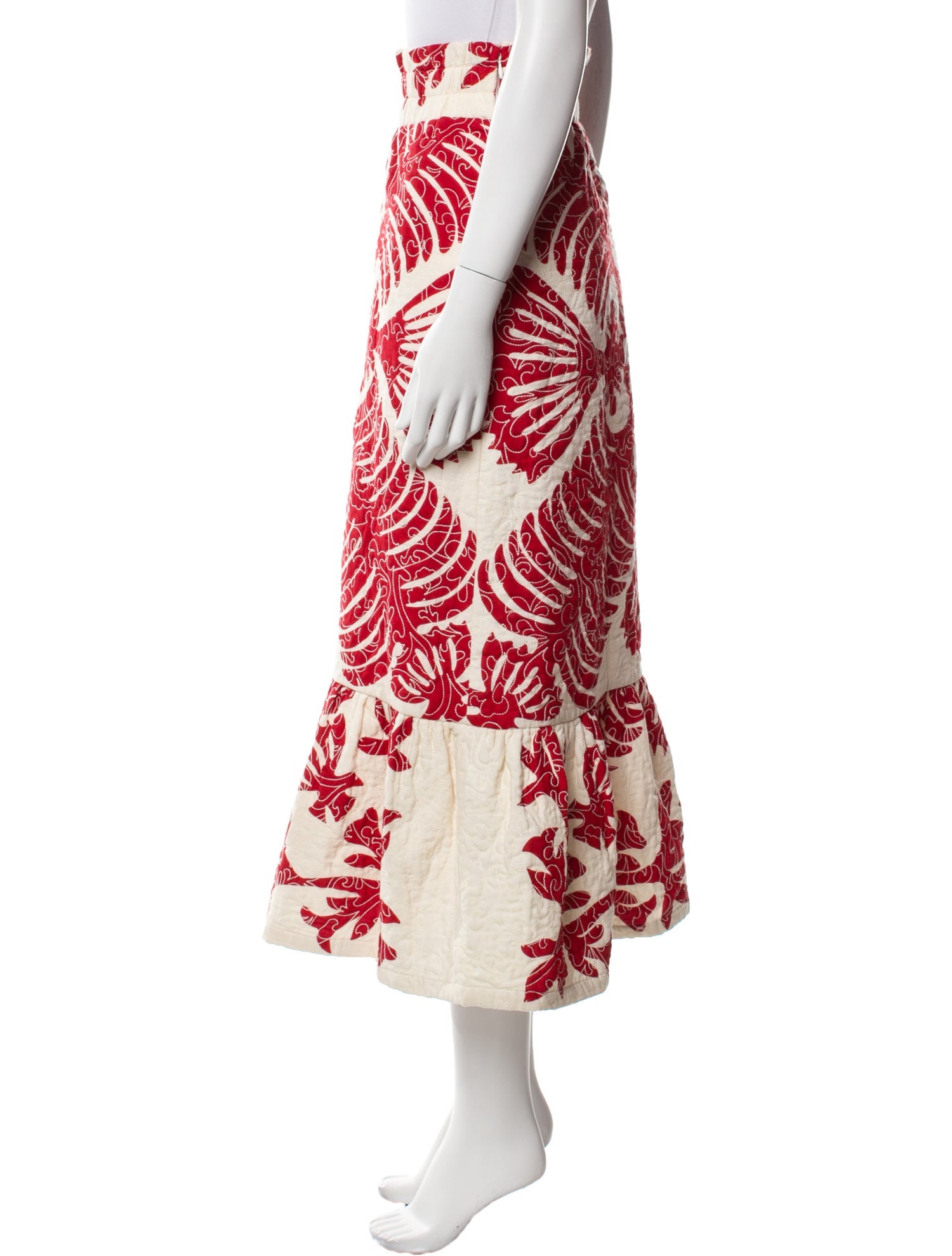 Sea New York Floral Print Midi Length Skirt