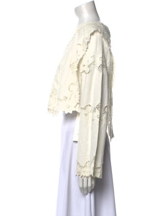 Sea New York Bateau Neckline Long Sleeve Crop Top