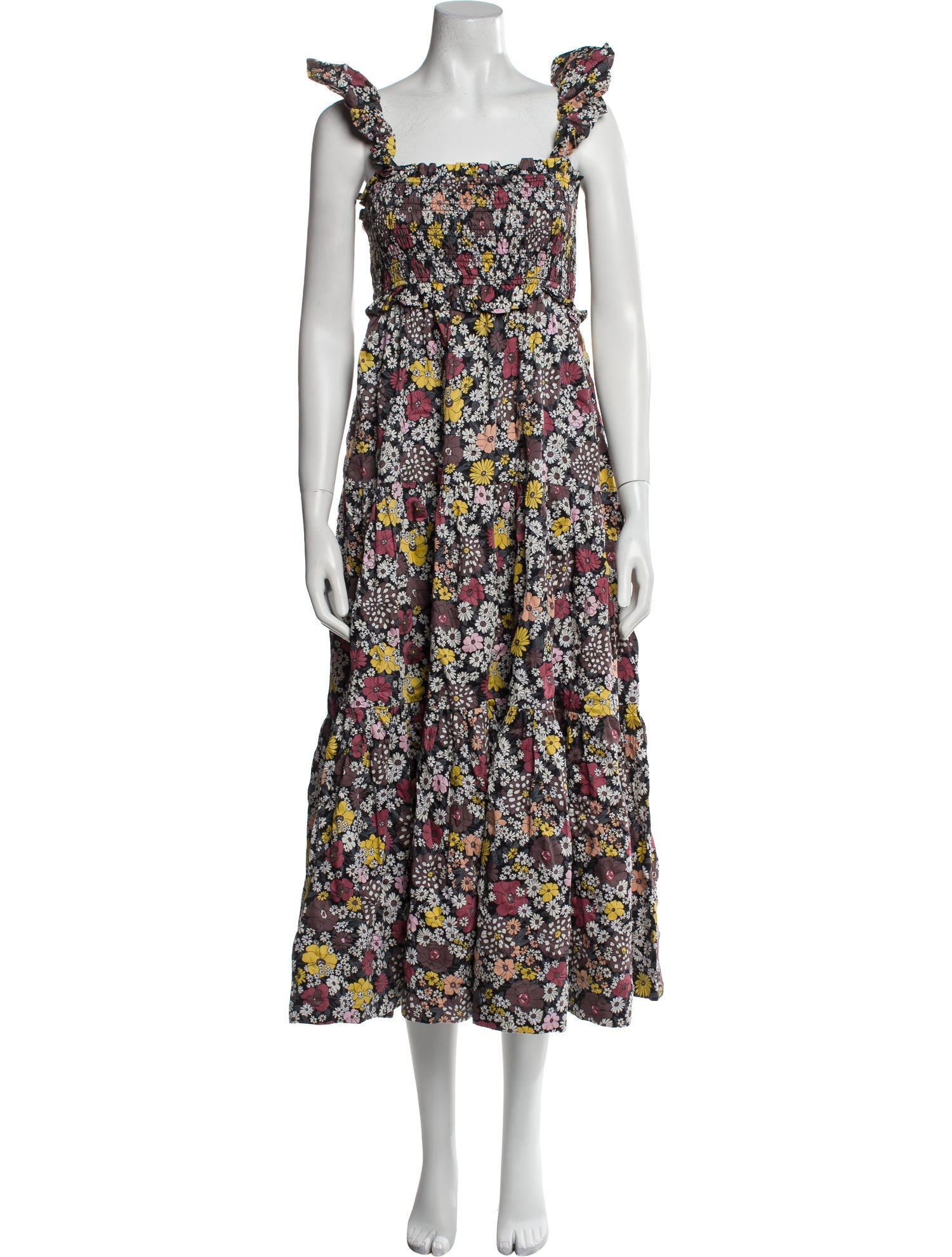 Sea New York Floral Print Midi Length Dress