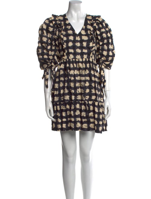 Sea New York Plaid Print Mini Dress