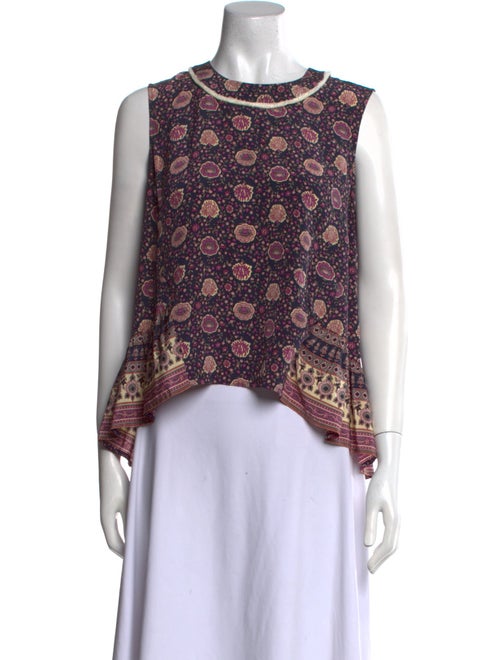 Sea New York Silk Floral Print Crop Top