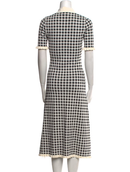 Sea New York Plaid Print Midi Length Dress
