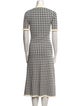 Sea New York Plaid Print Midi Length Dress