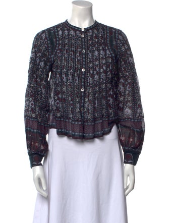 Sea New York Floral Print Crew Neck Crop Top