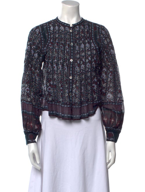 Sea New York Floral Print Crew Neck Crop Top