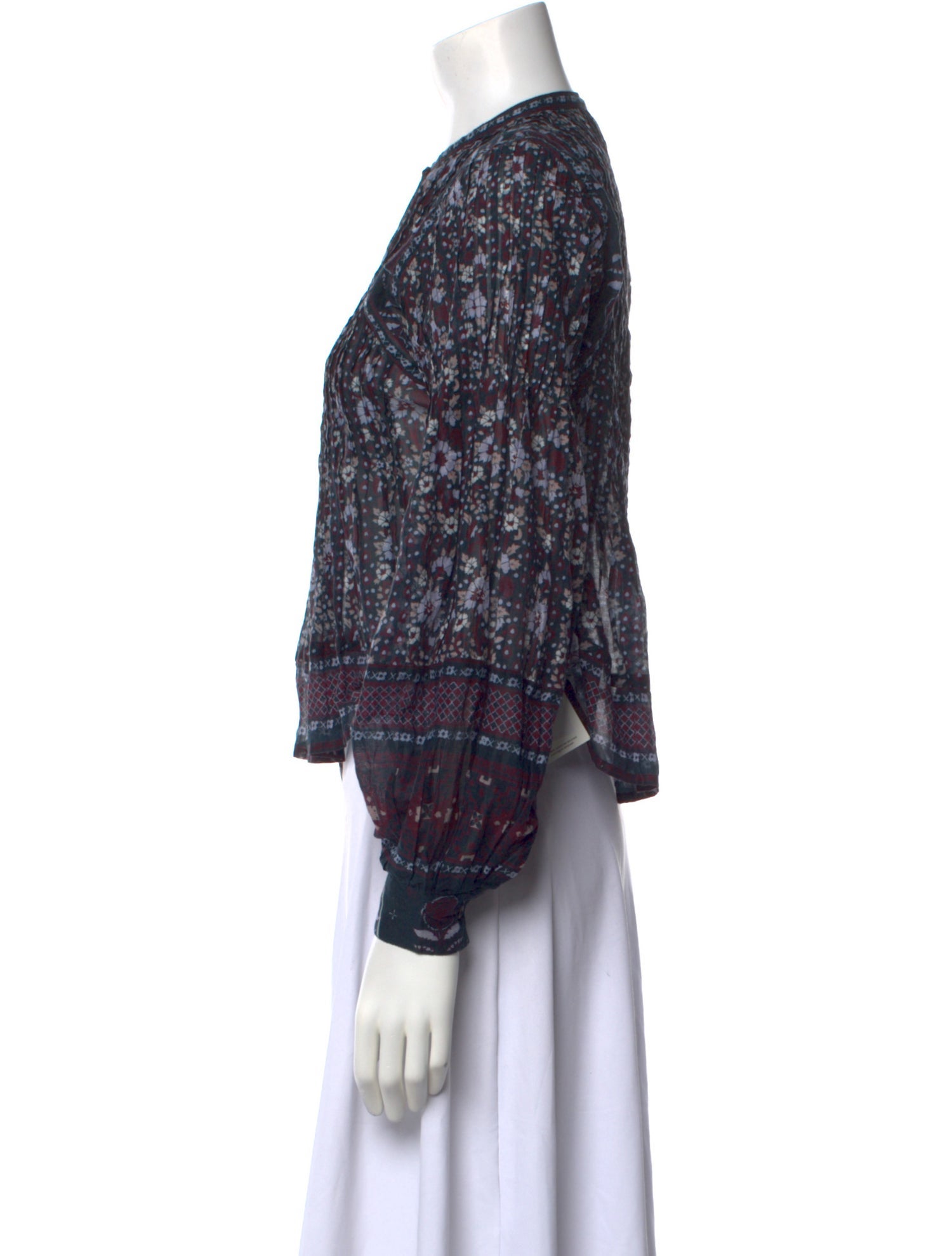 Sea New York Floral Print Crew Neck Crop Top