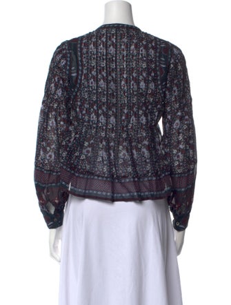 Sea New York Floral Print Crew Neck Crop Top