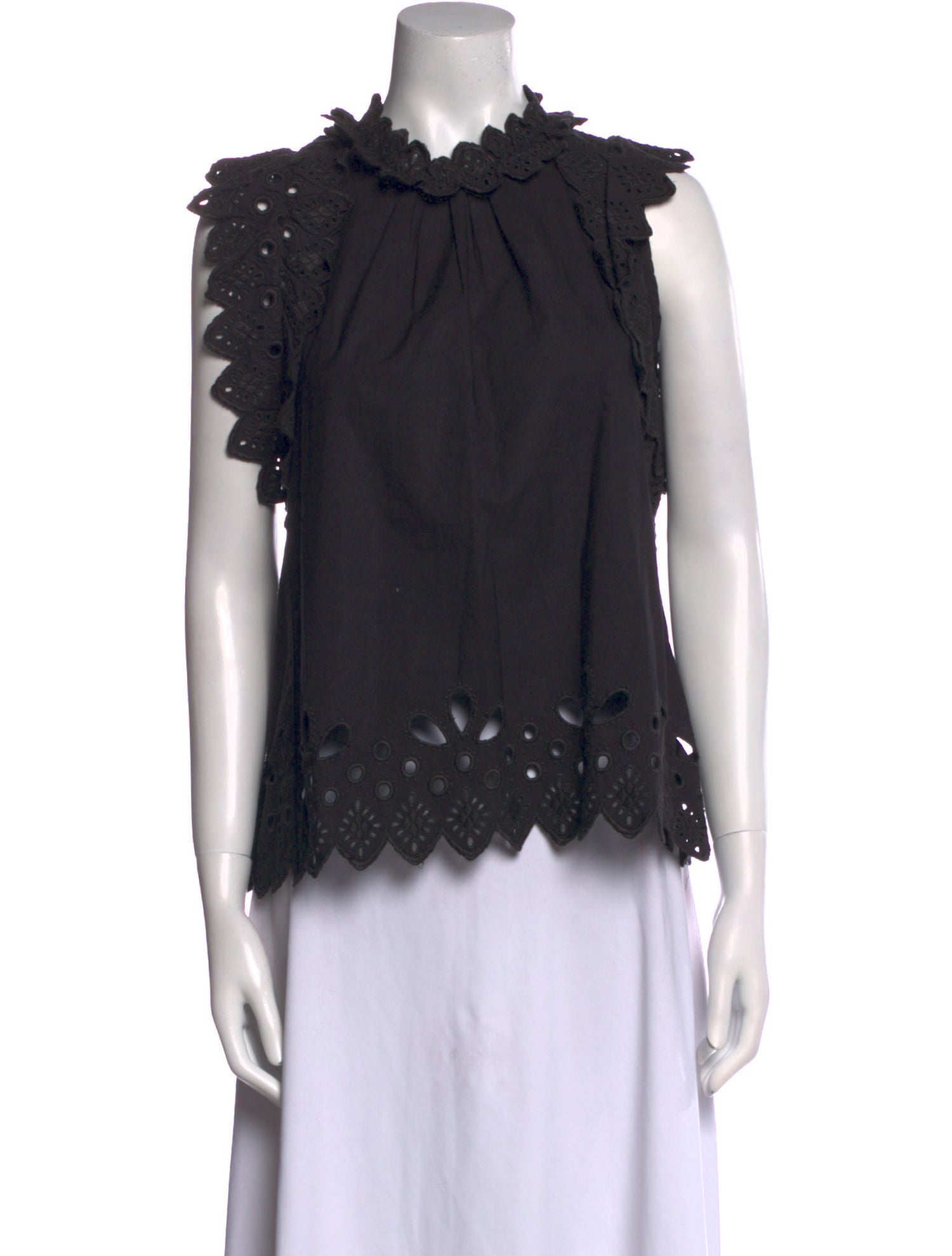 Sea New York Mock Neck Sleeveless Blouse