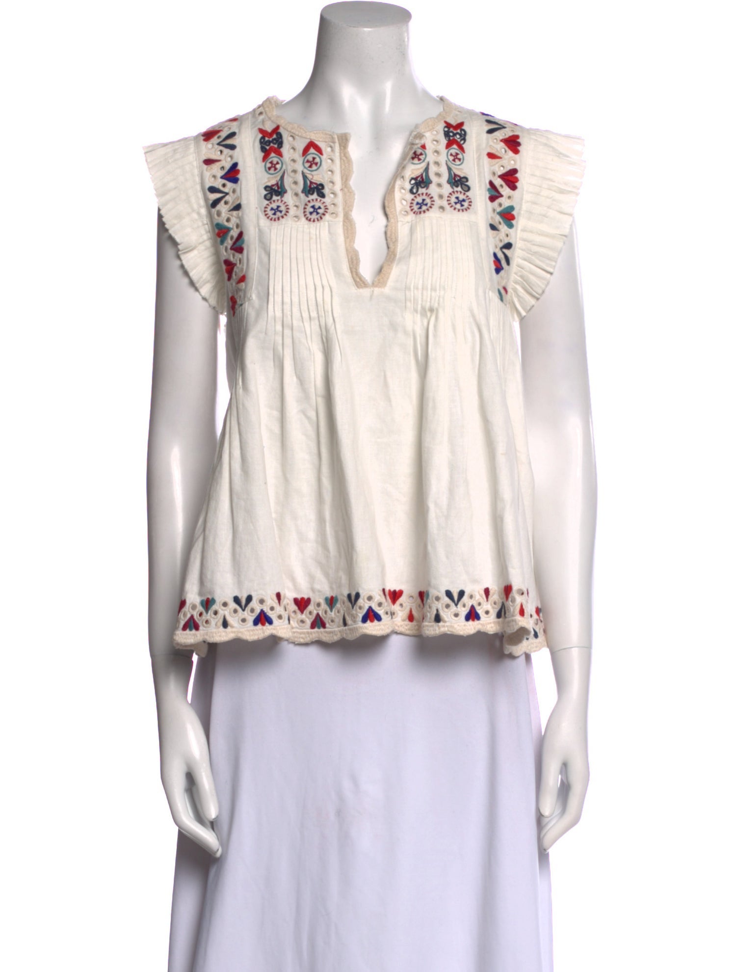 Sea New York Printed V-Neck Blouse