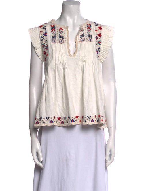 Sea New York Printed V-Neck Blouse