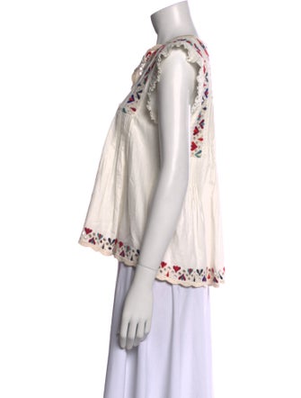 Sea New York Printed V-Neck Blouse