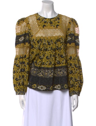 Sea New York Silk Floral Print Blouse