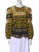 Sea New York Silk Floral Print Blouse