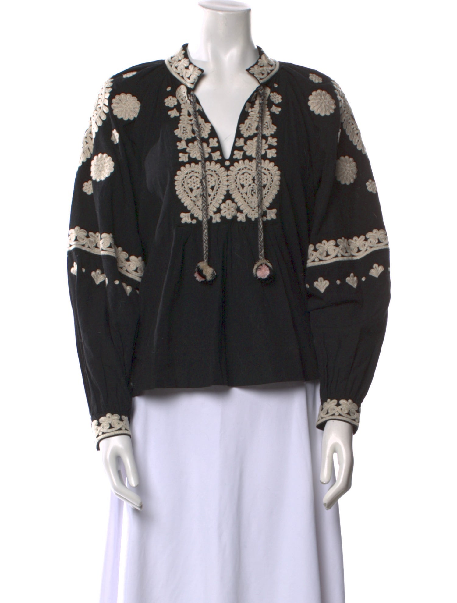 Sea New York Floral Print V-Neck Blouse