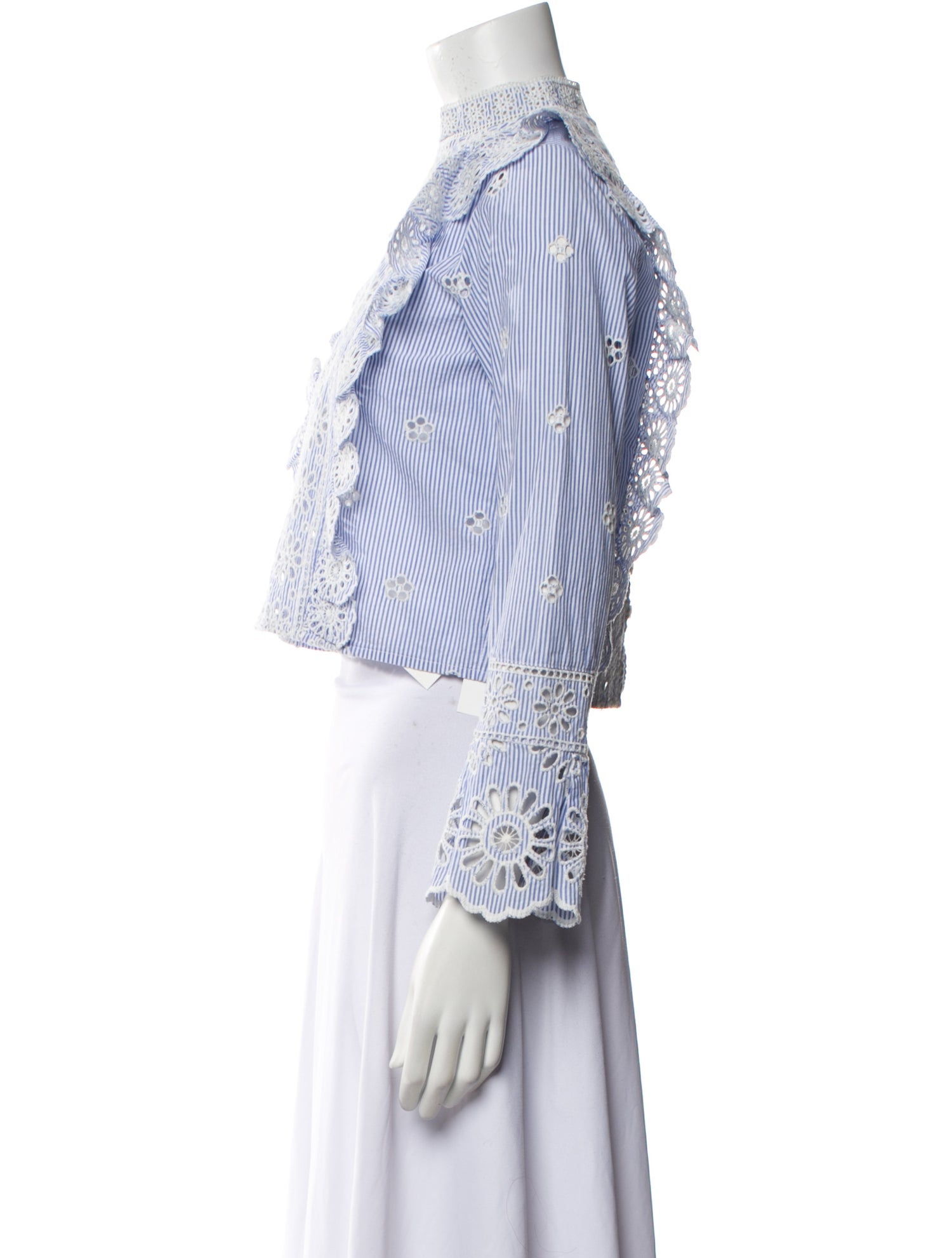 Sea New York Striped Mock Neck Crop Top