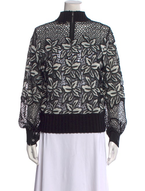 Sea New York Printed Mock Neck Sweater