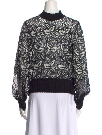 Sea New York Printed Mock Neck Sweater