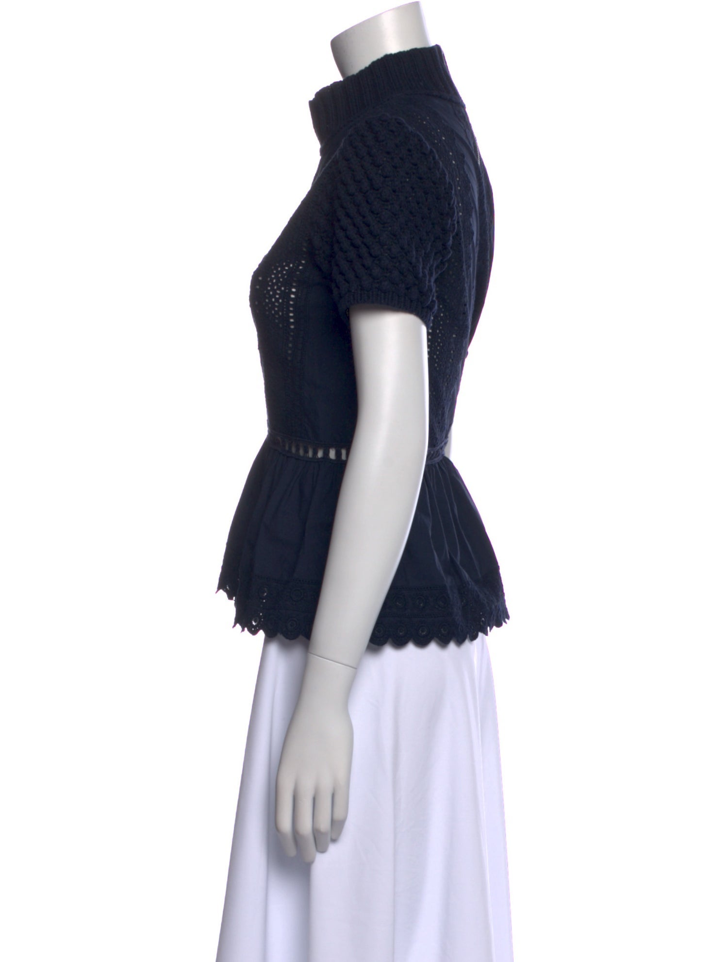 Sea New York Mock Neck Short Sleeve Top