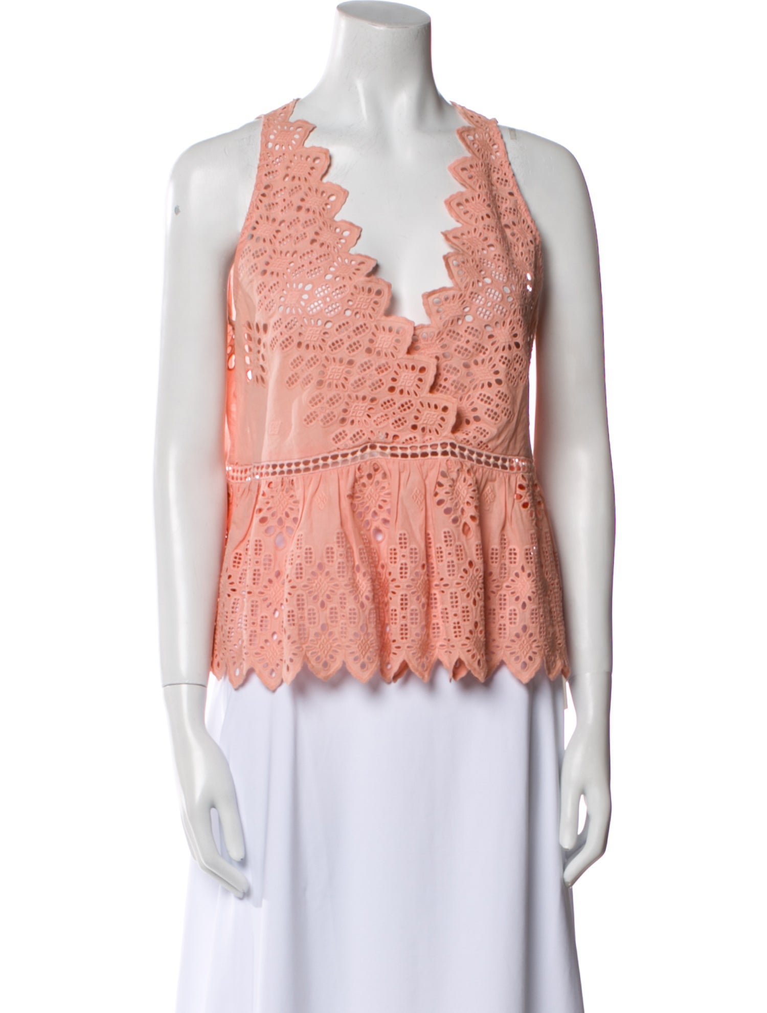 Sea New York Lace Pattern V-Neck Top