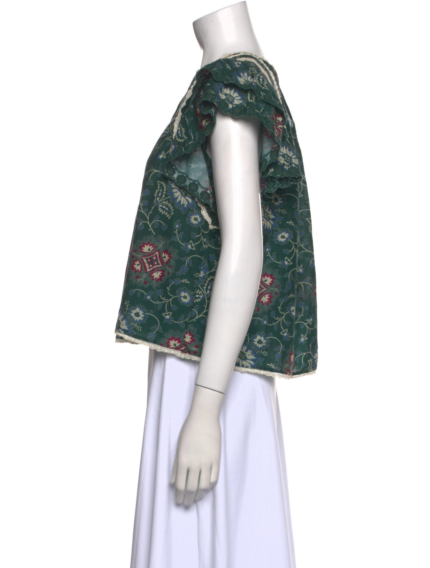 Sea New York Floral Print Crew Neck Blouse