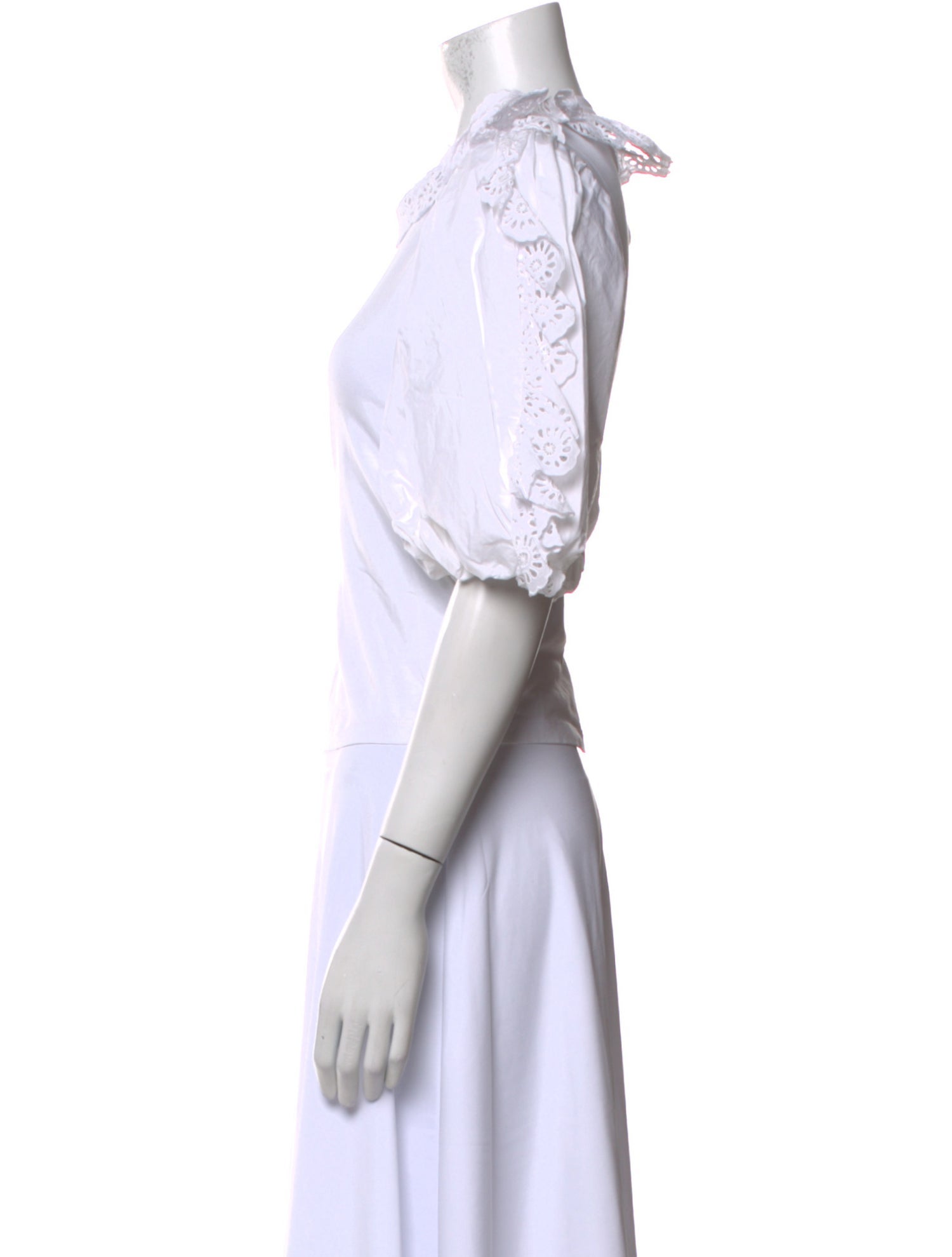 Sea New York Bateau Neckline Short Sleeve Crop Top