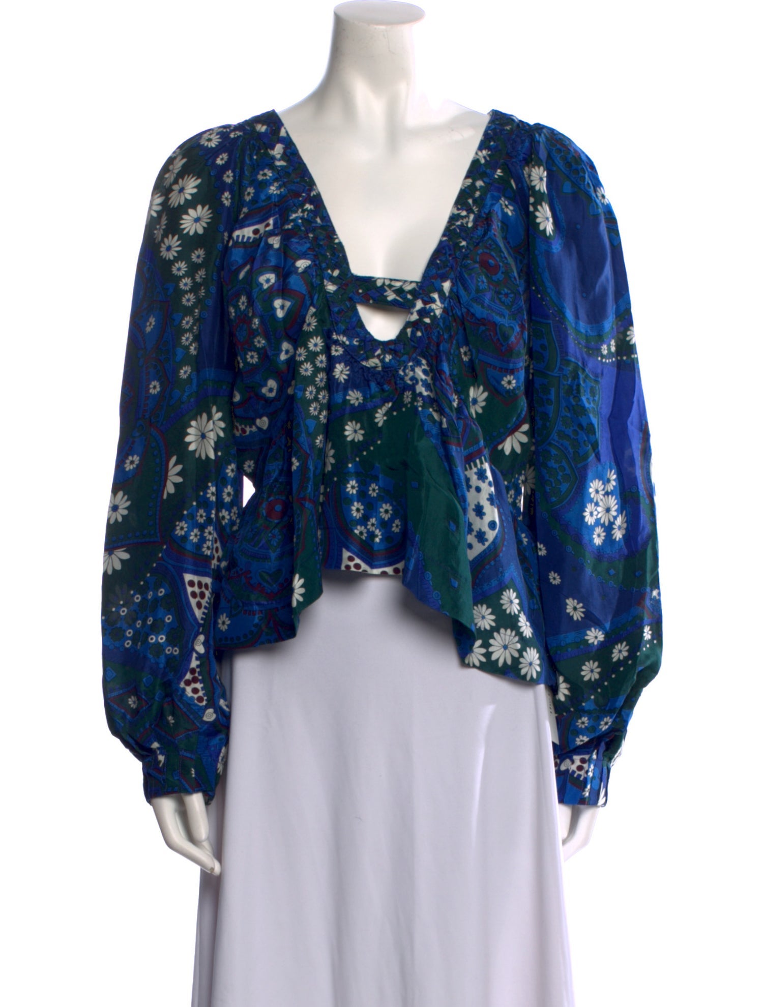 Sea New York Silk Floral Print Blouse