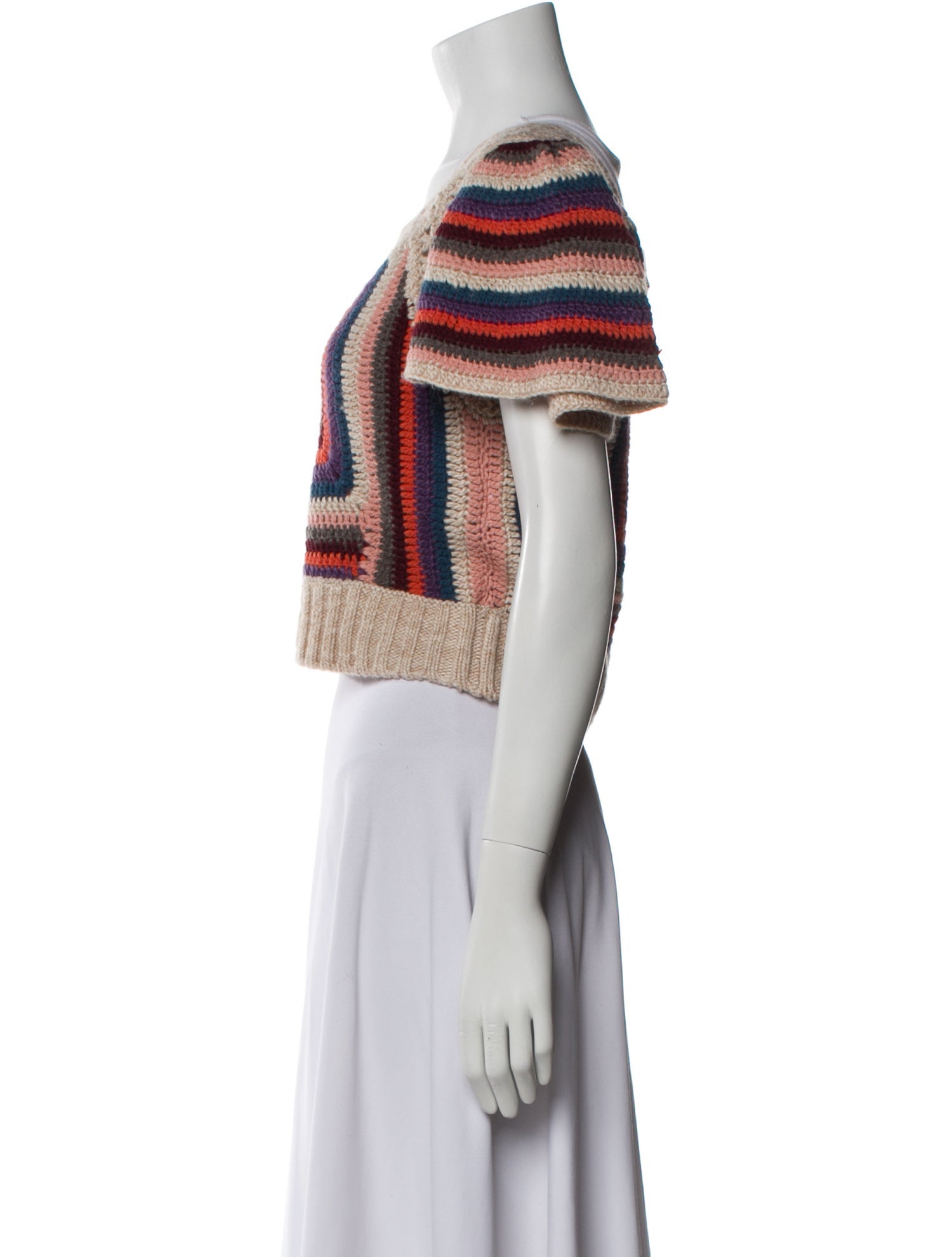 Sea New York Striped Square Neckline Sweater