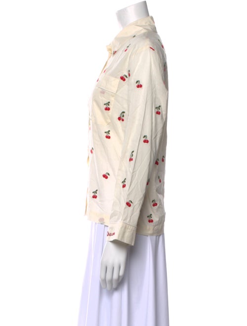 Sea New York Printed Long Sleeve Button-Up Top