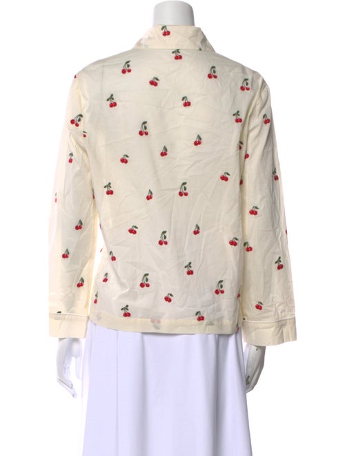 Sea New York Printed Long Sleeve Button-Up Top