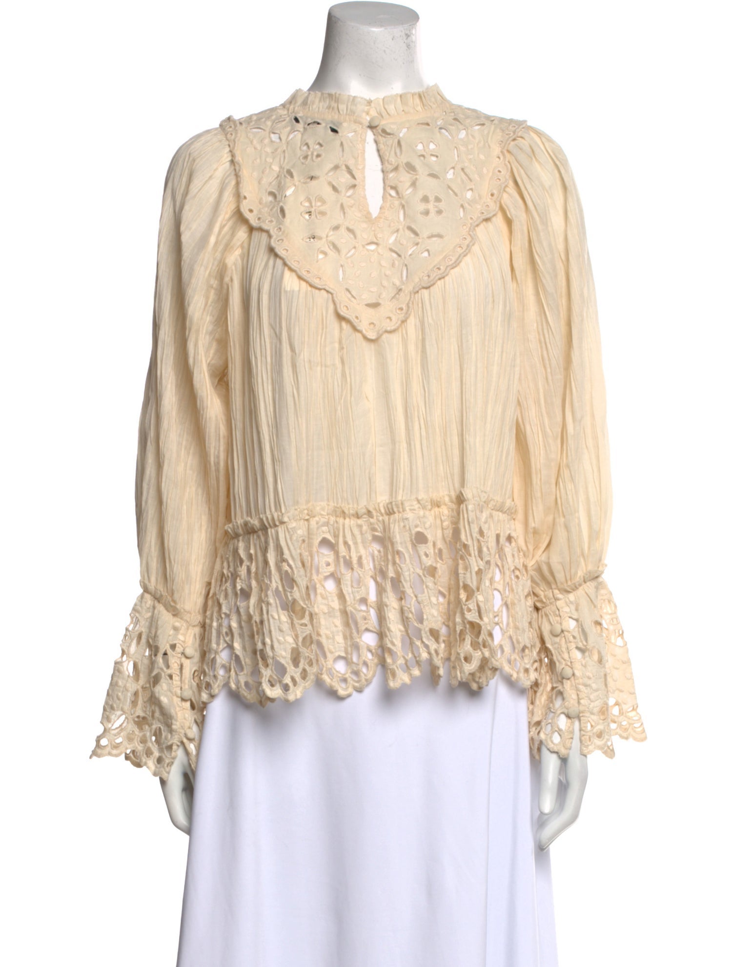 Sea New York Mock Neck Long Sleeve Blouse