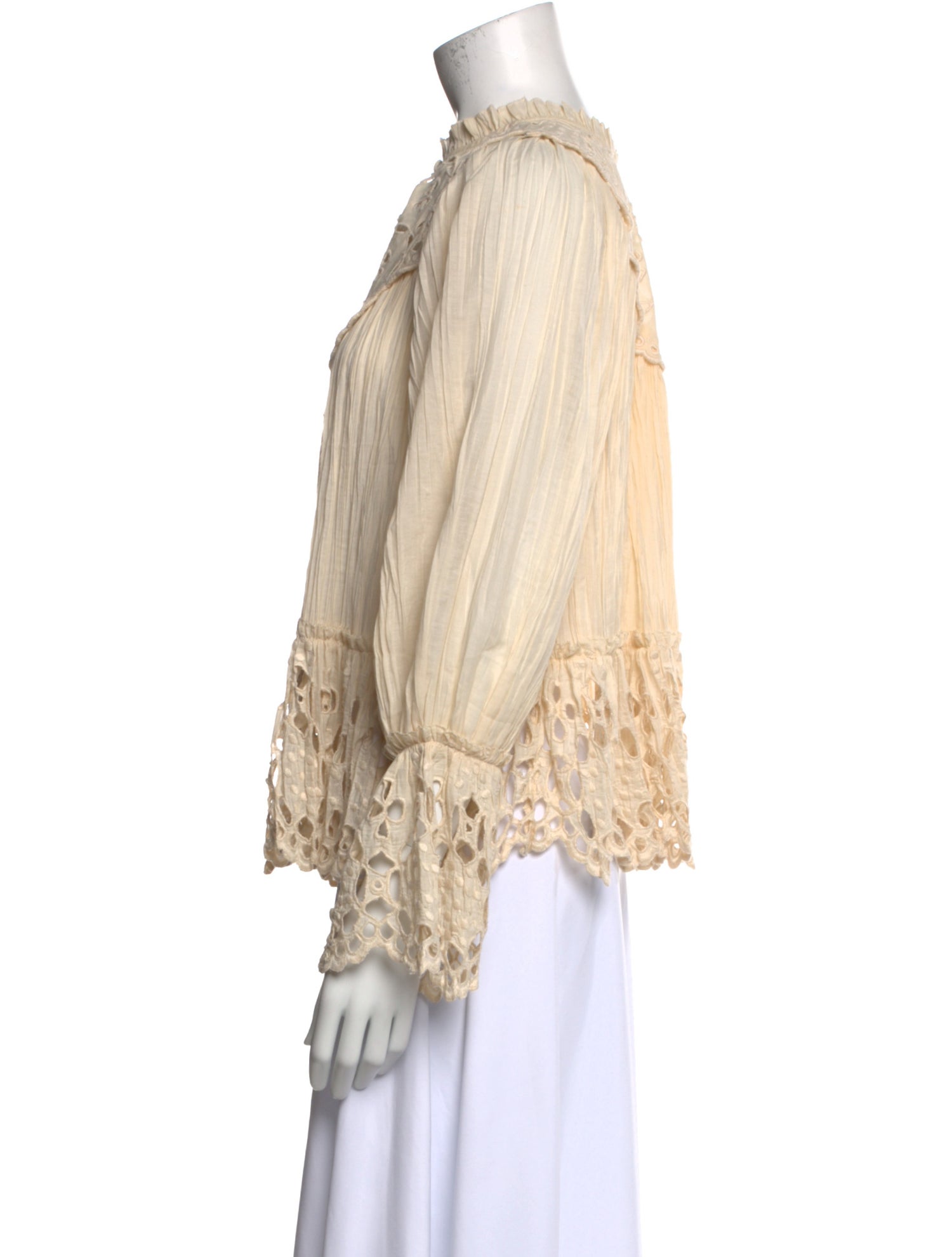 Sea New York Mock Neck Long Sleeve Blouse