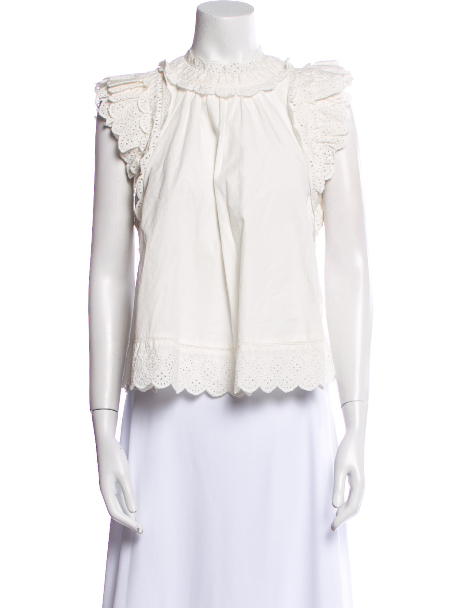 Sea New York Mock Neck Sleeveless Blouse