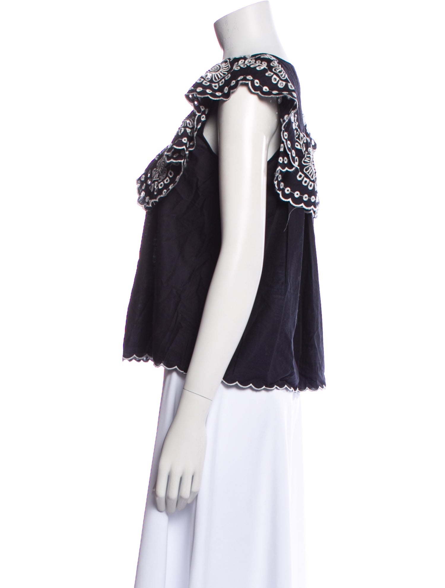 Sea New York Scoop Neck Sleeveless Blouse