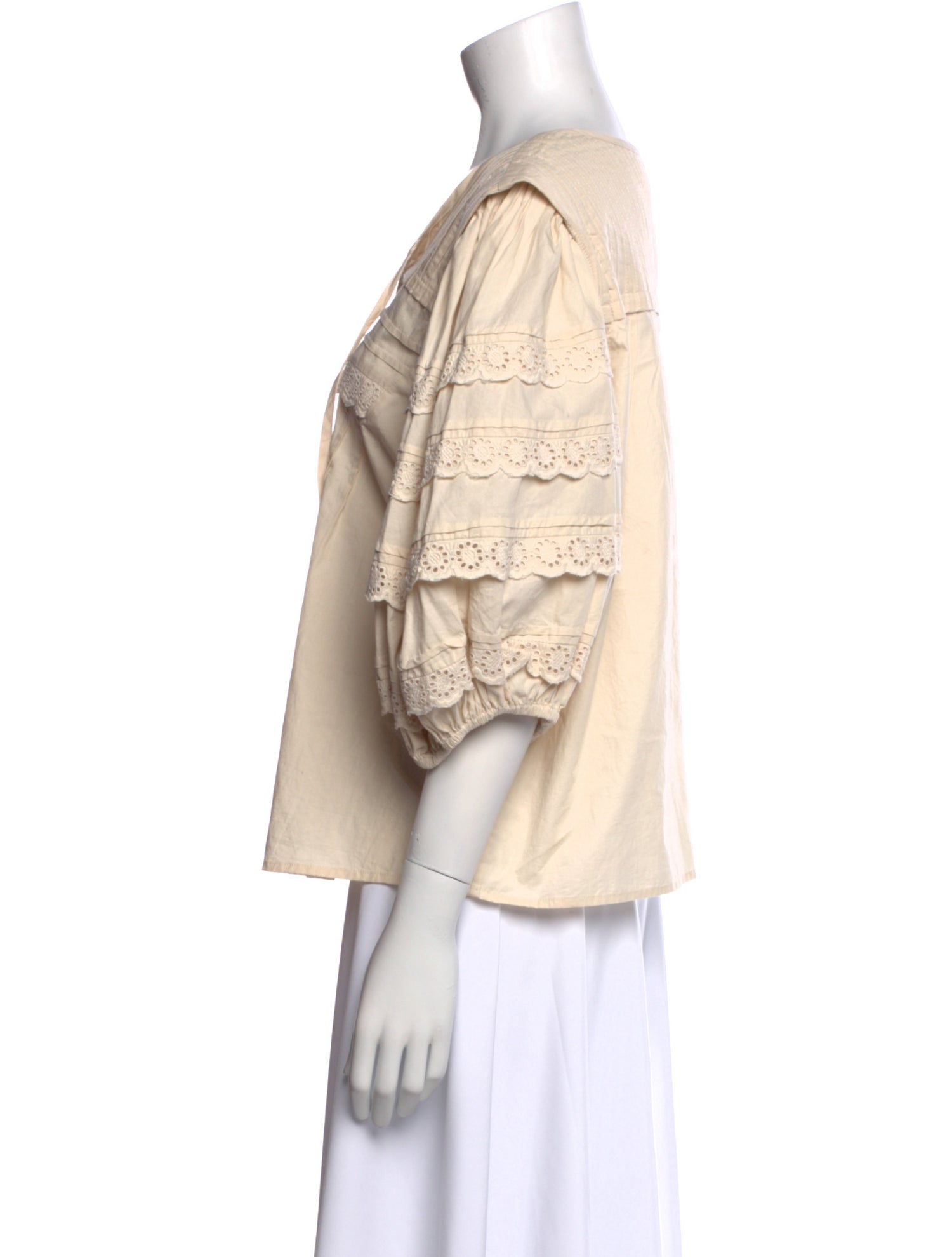 Sea New York V-Neck Three-Quarter Sleeve Blouse