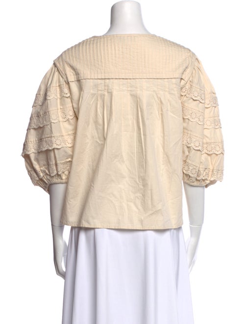 Sea New York V-Neck Three-Quarter Sleeve Blouse