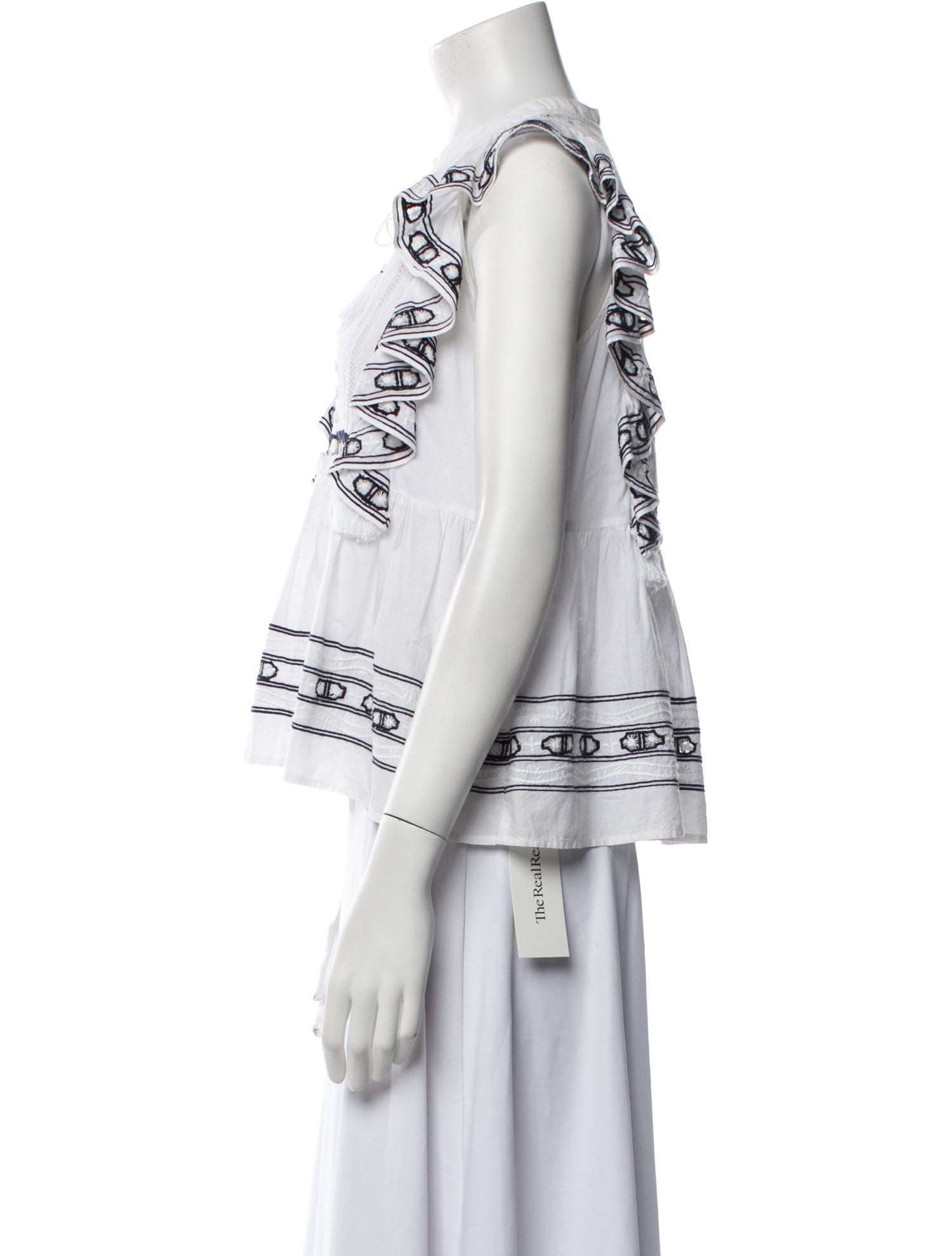 Sea New York Printed V-Neck Crop Top