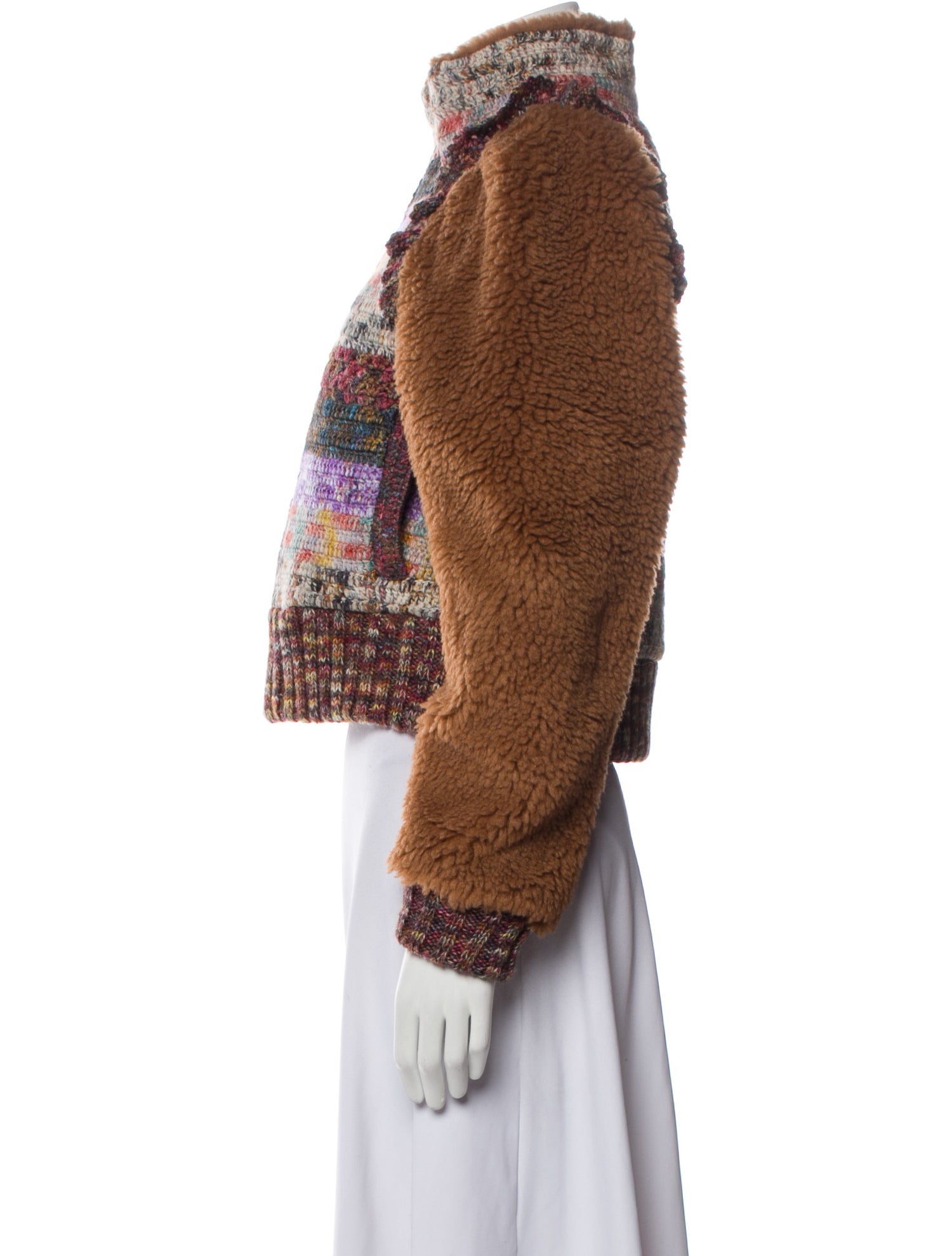 Sea New York Merino Wool Printed Faux Fur Jacket w/ Tags