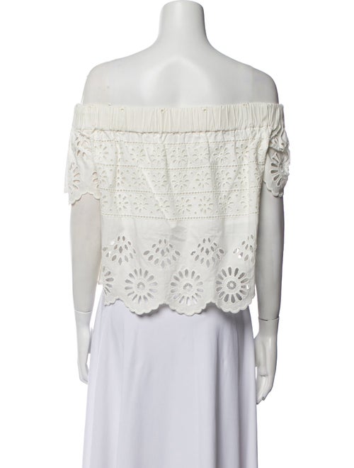 Sea New York Off-The-Shoulder Short Sleeve Crop Top