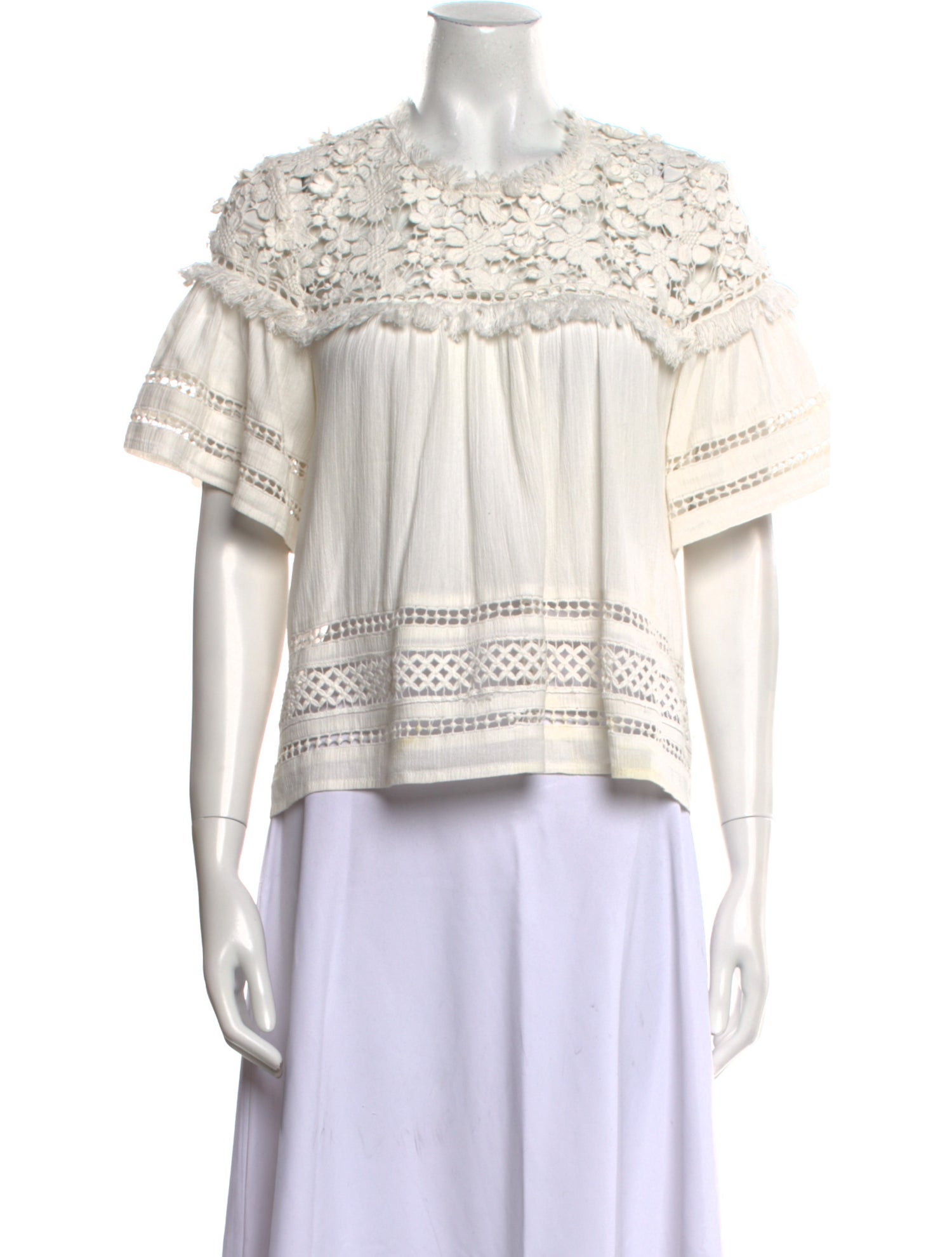 Sea New York Crew Neck Short Sleeve Blouse