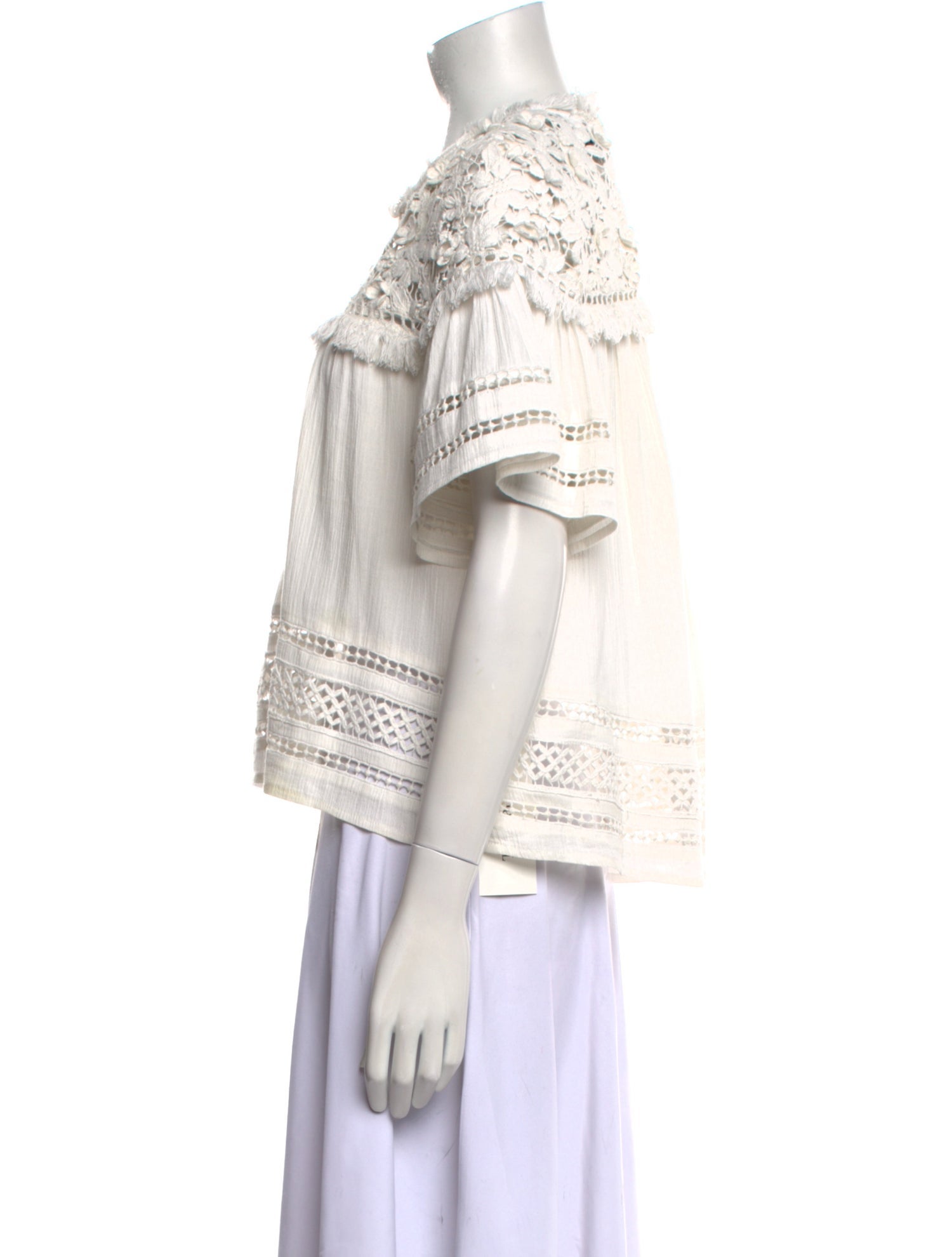 Sea New York Crew Neck Short Sleeve Blouse